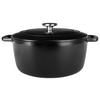 KASSEROLLE Fontestic Schmortopf aus Gusseisen, Schwarz, Ø 24 cm / 4,6 Liter – emailliert - Schwarz, Keramik (1/2/12cm) - Cosy & Trendy