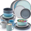 KOMBISERVICE BOMBAY SKY SHADES - 16 teilig aus Steingut - Blau/Multicolor, Stein (50/30/80cm) - Sänger