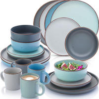 KOMBISERVICE BOMBAY SKY SHADES - 16 teilig aus Steingut - Blau/Multicolor, Stein (50/30/80cm) - Sänger