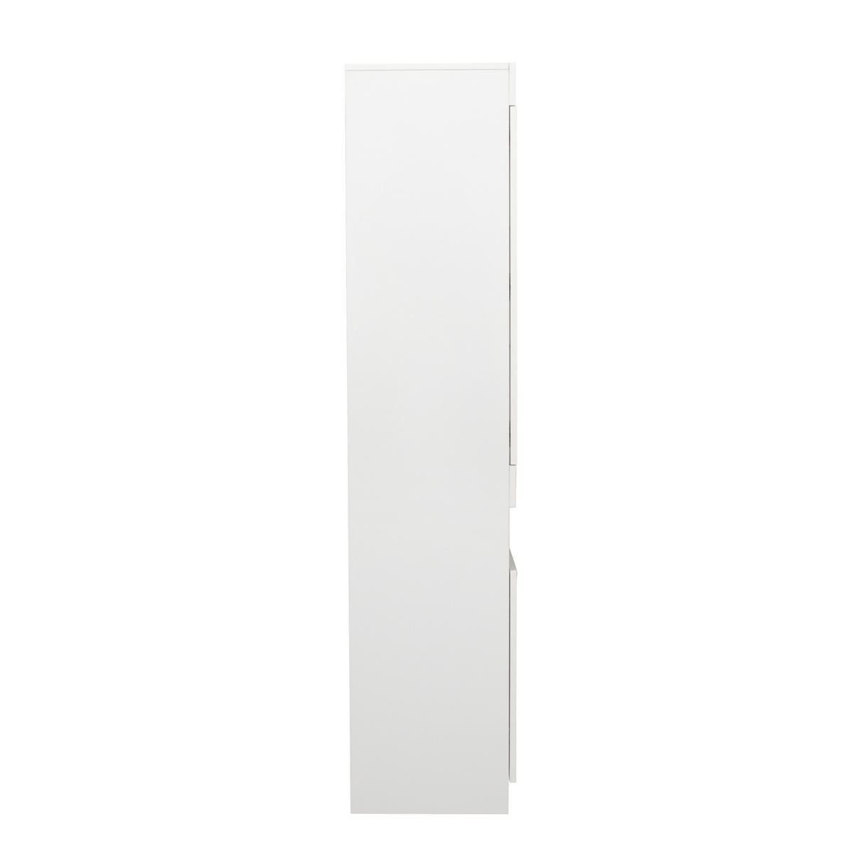 VITRINA 50/40/180 cm bijela, s LED rasvjetom i prostorom za odlaganje - bijela, drvni materijal (40/180/50cm) - BEAOK