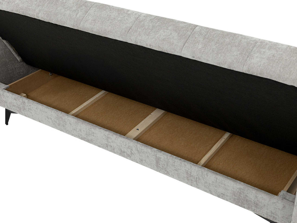 SCHLAFSOFA Zuri - Hellrosa/Schwarz, Holz/Textil (240/93/91cm) - MIRJAN24