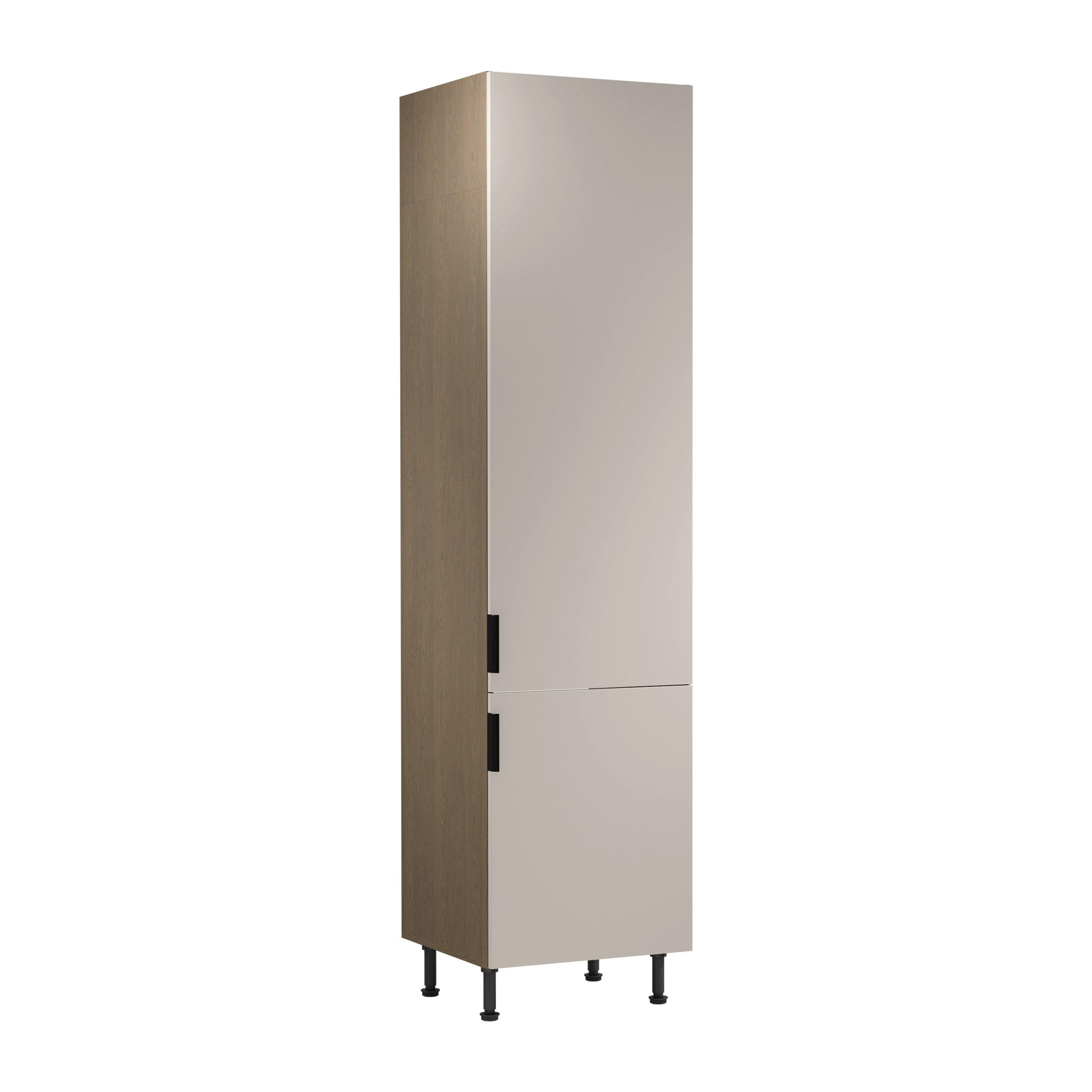 KÜHLUMBAUSCHRANK D60ZLN P/L – Sorento Beige – Beige / Eiche - Eichefarben/Beige, Holzwerkstoff (60/247/58cm) - ROYAL24_MARKT