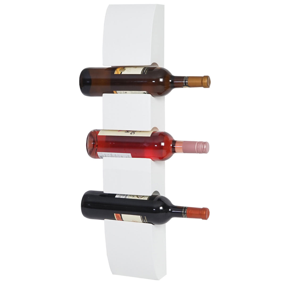 WEINREGAL MILLAU Weiß - Weiß, Holzwerkstoff (13/54/9cm) - Jamb