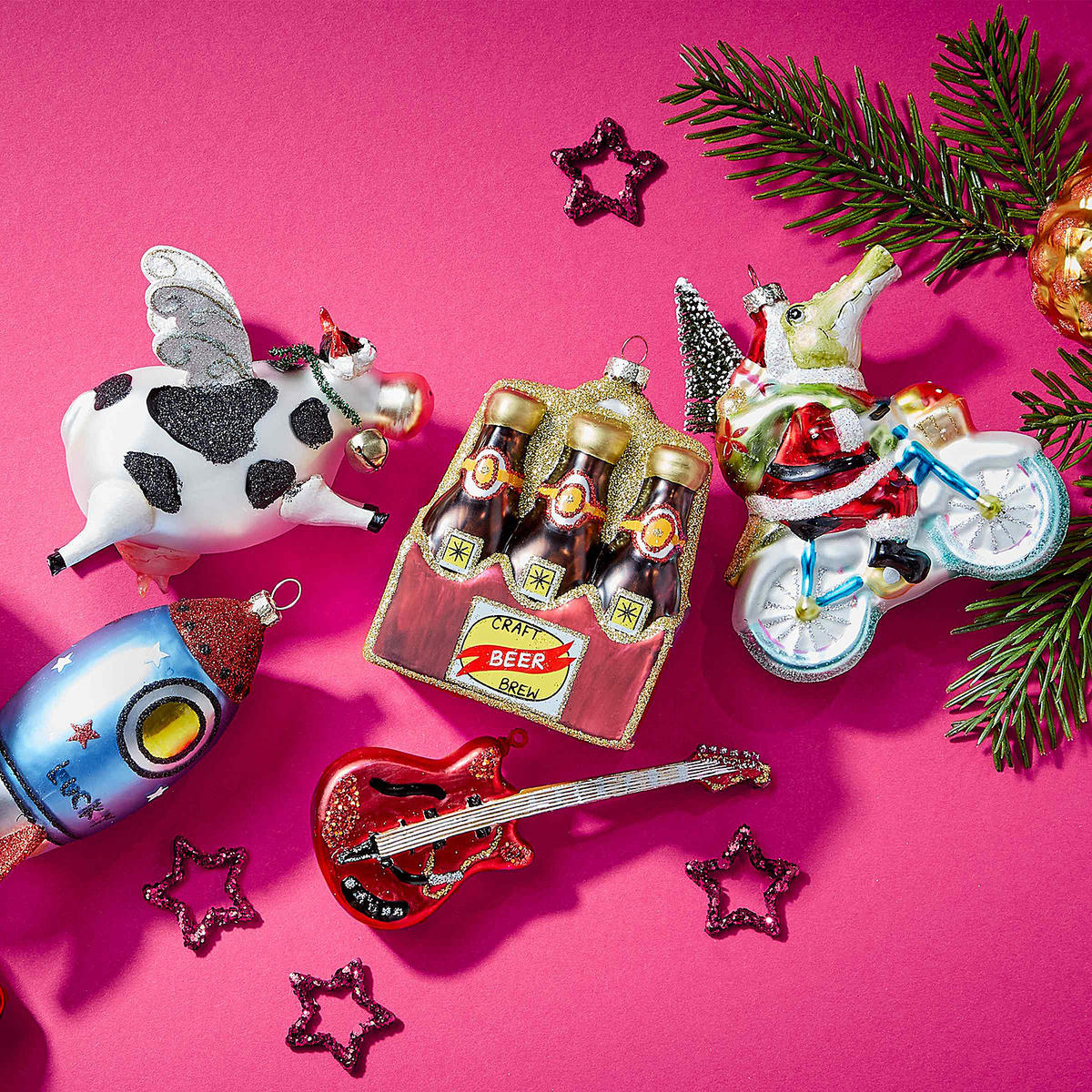 BAUMANHÄNGER Hang On - Rot, Glas (6/11/9cm) - Butlers