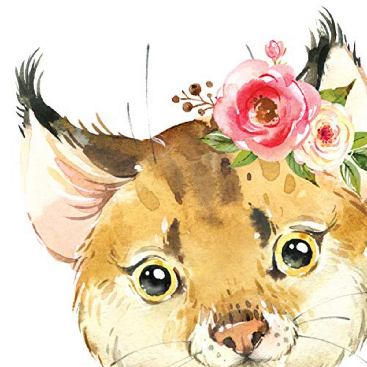 POSTER Set mit 4 Leopard Duck Kuh und Pferd A4 Schwarzer Rahmen - Schwarz, Papier (29.7/3cm) - Nacnic