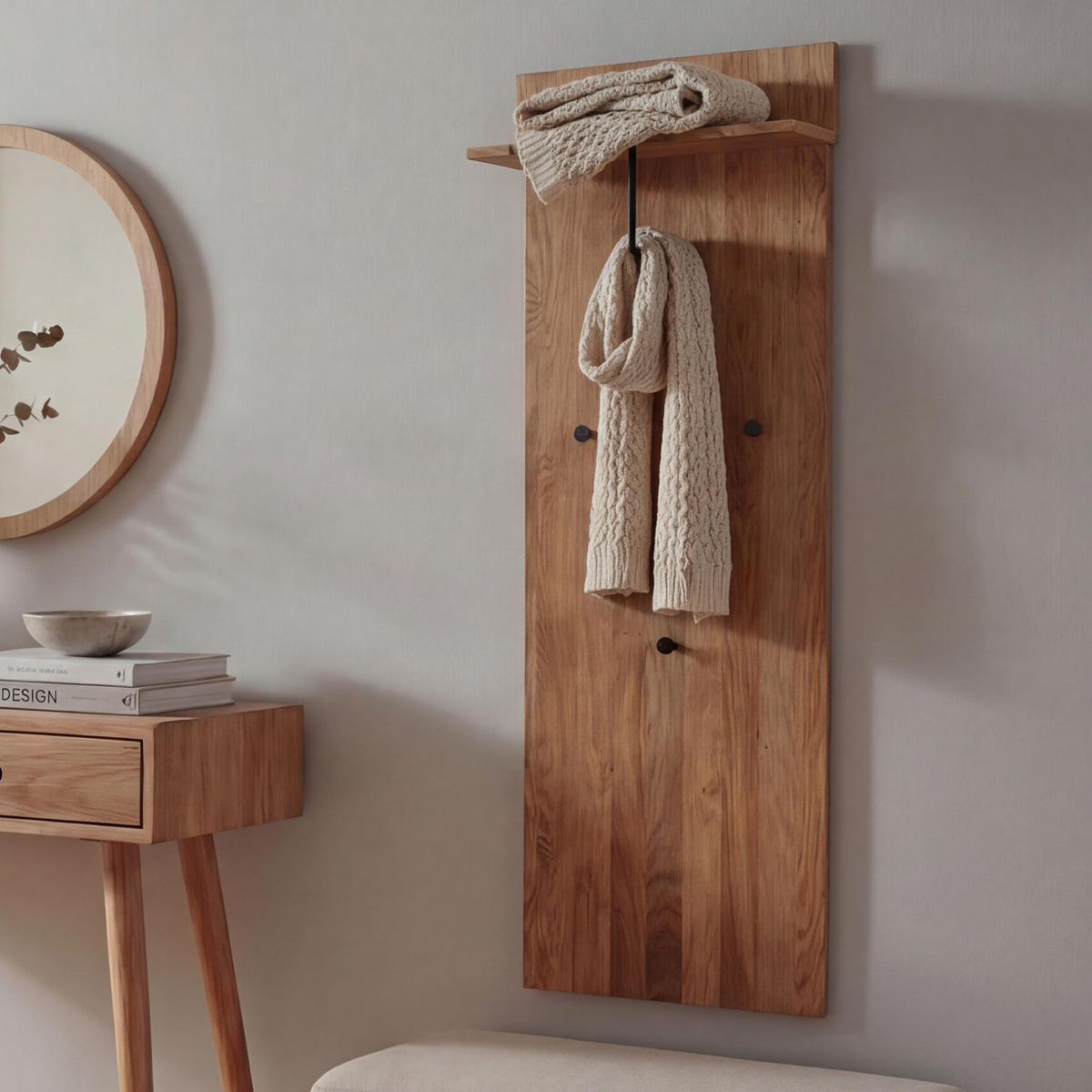 ŠATNÍKOVÝ PANEL Dekor dub - dub Wotan, dřevo (42/135/22cm) - MCW