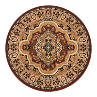 TEPPICH ATLAS rund braun medaillon 200/200 cm - Braun, Textil (200/200cm) - Tapiso