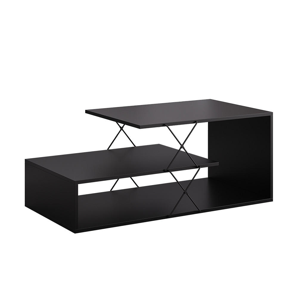 COUCHTISCH Nario Schwarz 100 x 50 cm - Schwarz, Holzwerkstoff (50/100/40.5cm) - Vicco