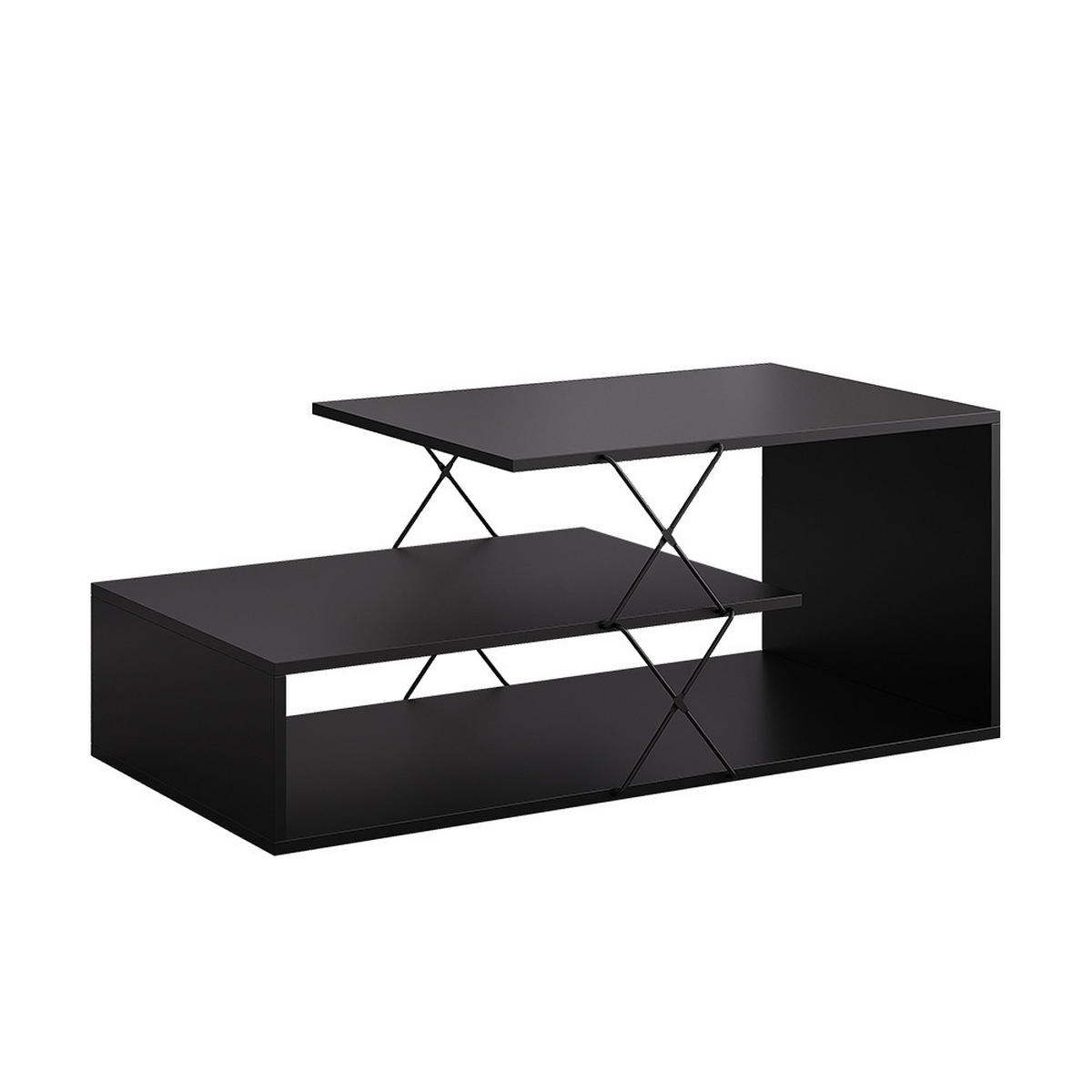 COUCHTISCH Nario Schwarz 100 x 50 cm - Schwarz, Holzwerkstoff (50/100/40.5cm) - Vicco