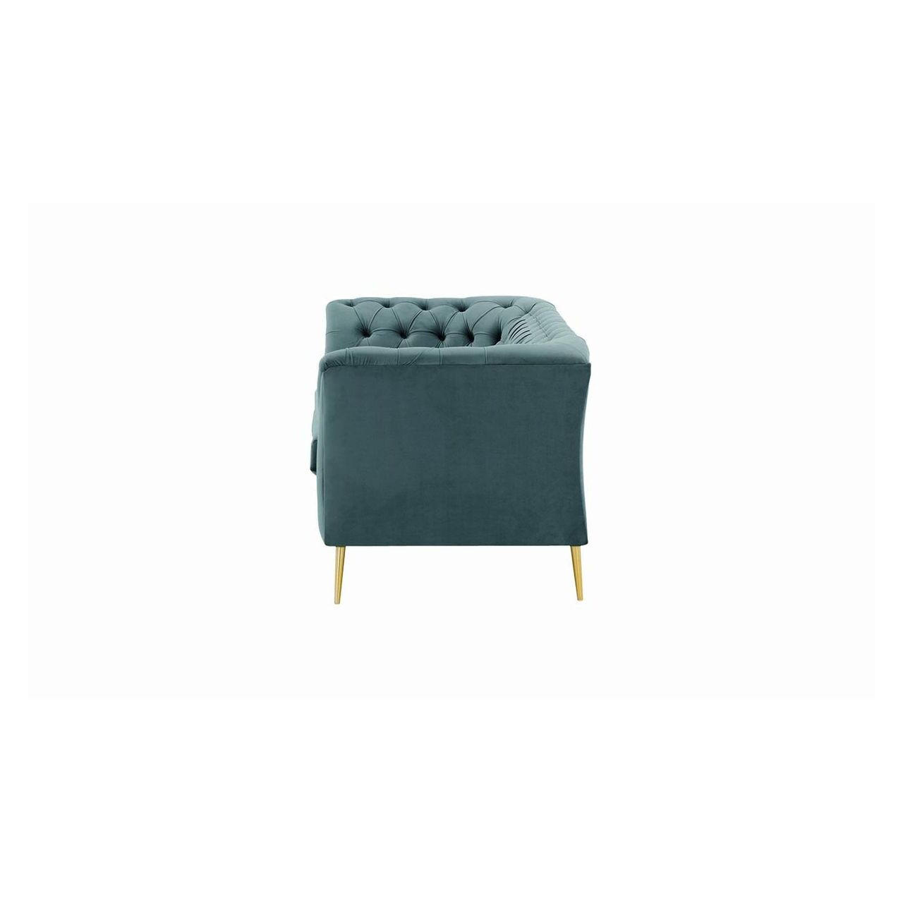 Thumbnail - Xxxl 2,5-Sitzer-Sofa, Blau, Textil, 209x74x80 cm, Wohnzimmer, Sofas & Couches, Sofas, Chesterfield Sofas