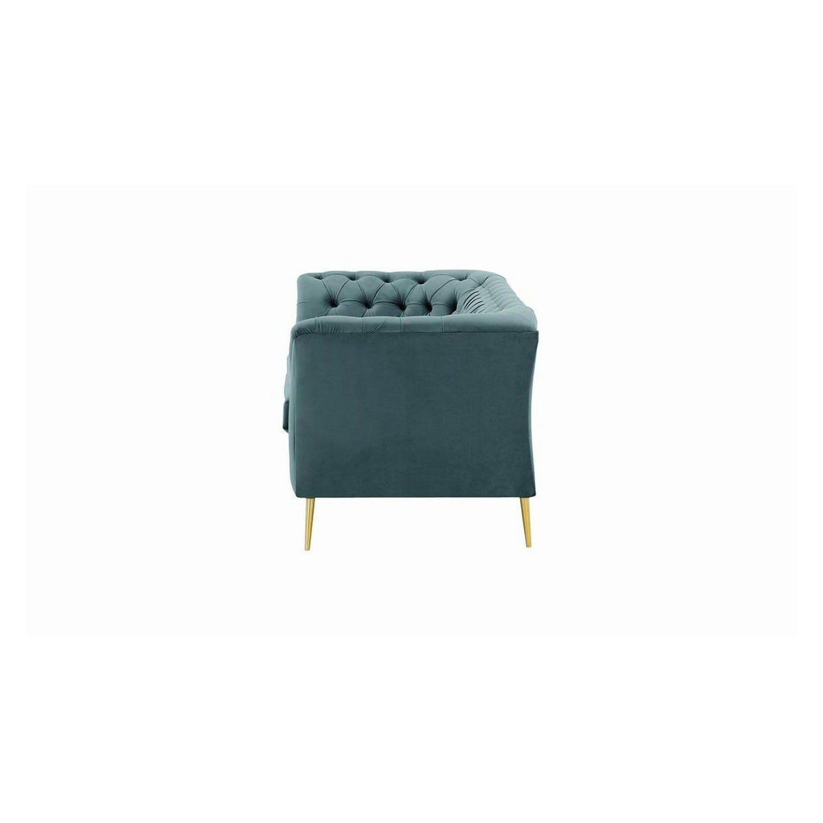 2,5-SITZER-SOFA Chesterfield Modern-Velluto 12 - Blau, Holz/Textil (209/74/80cm)