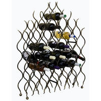 WEINREGAL "Grand Feu" Metall Schmiedeeisen für 40 Flaschen Flasc - Braun, Metall (70/95/15cm) - DanDiBo