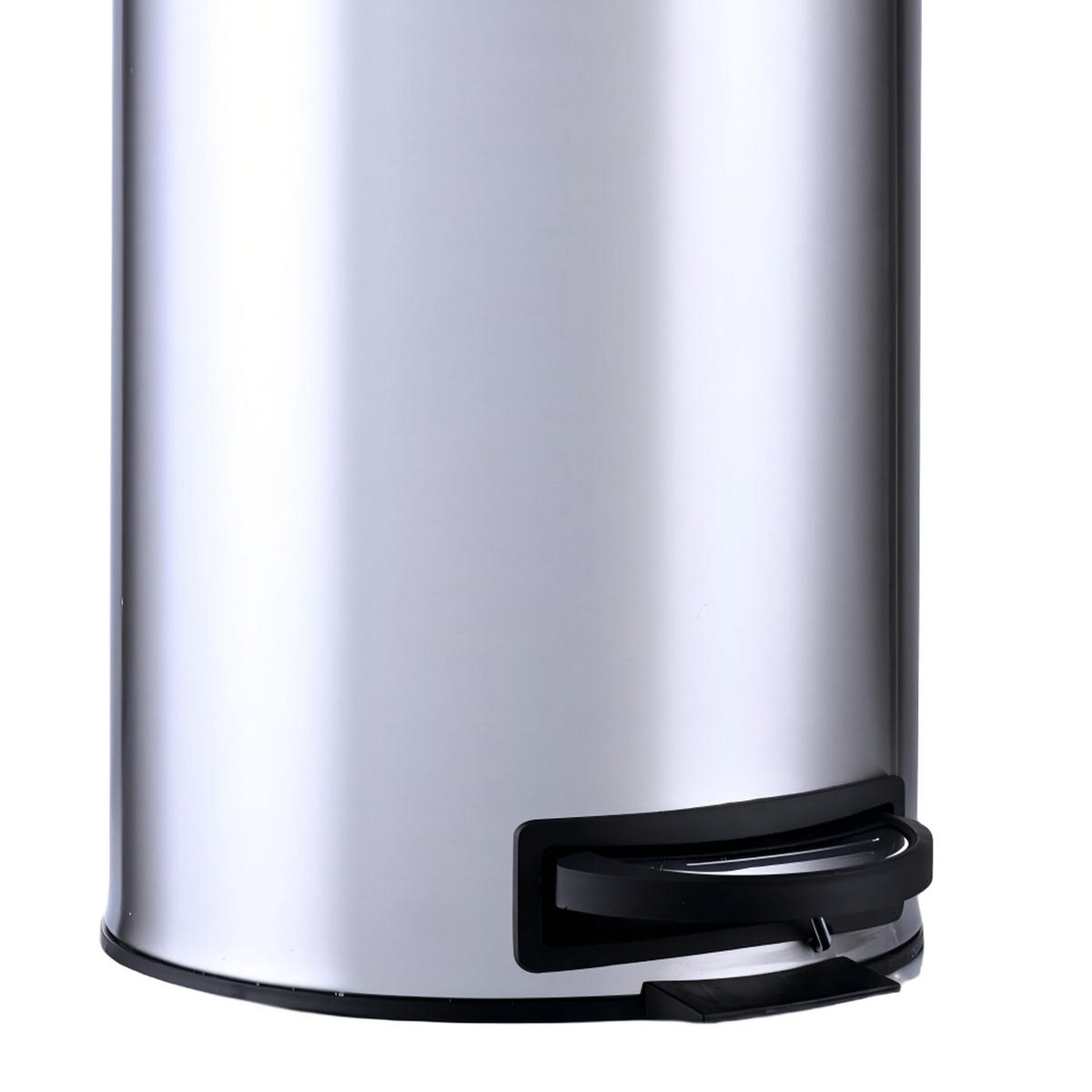 MÜLLEIMER - Silberfarben, Kunststoff/Metall (25.5/39/33cm) - Relaxdays