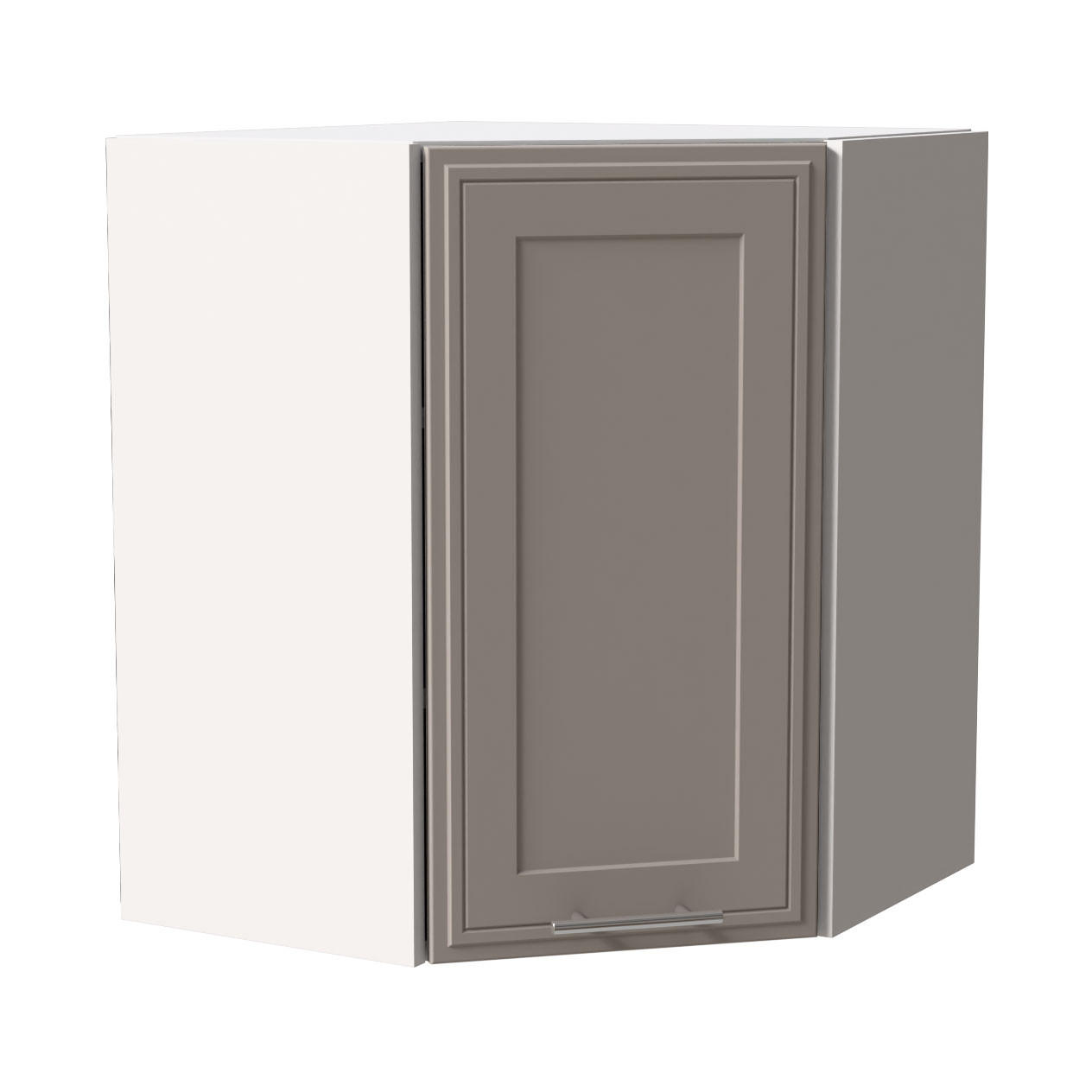 Feldmann-Wohnen Eckhängeschrank Kaschmir, Weiß 60x72x60 cm