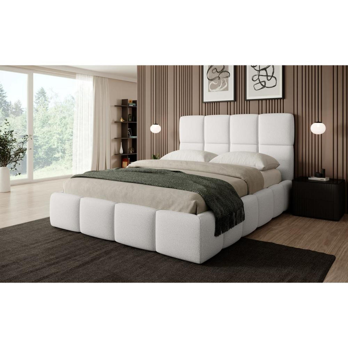 POLSTERBETT Nostro mit Bettkasten 180x200 cm beige - Beige/Schwarz, Textil (180/200cm) - Beautysofa