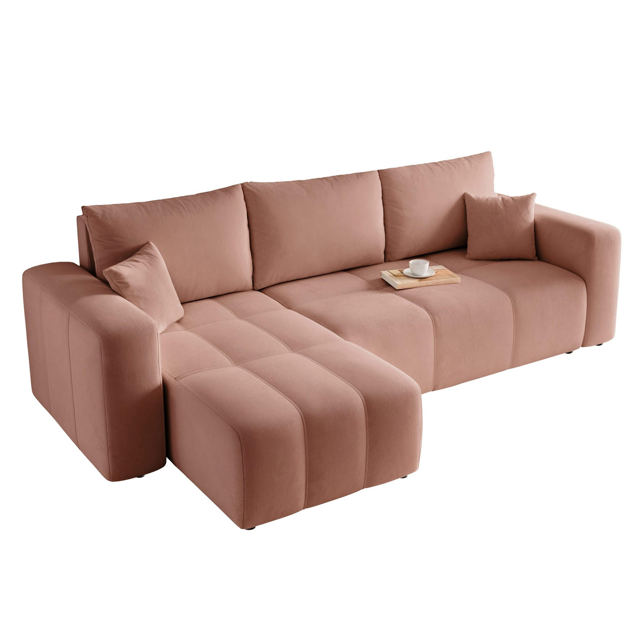 Fun Möbel Ecksofa Rosa 248x145 cm