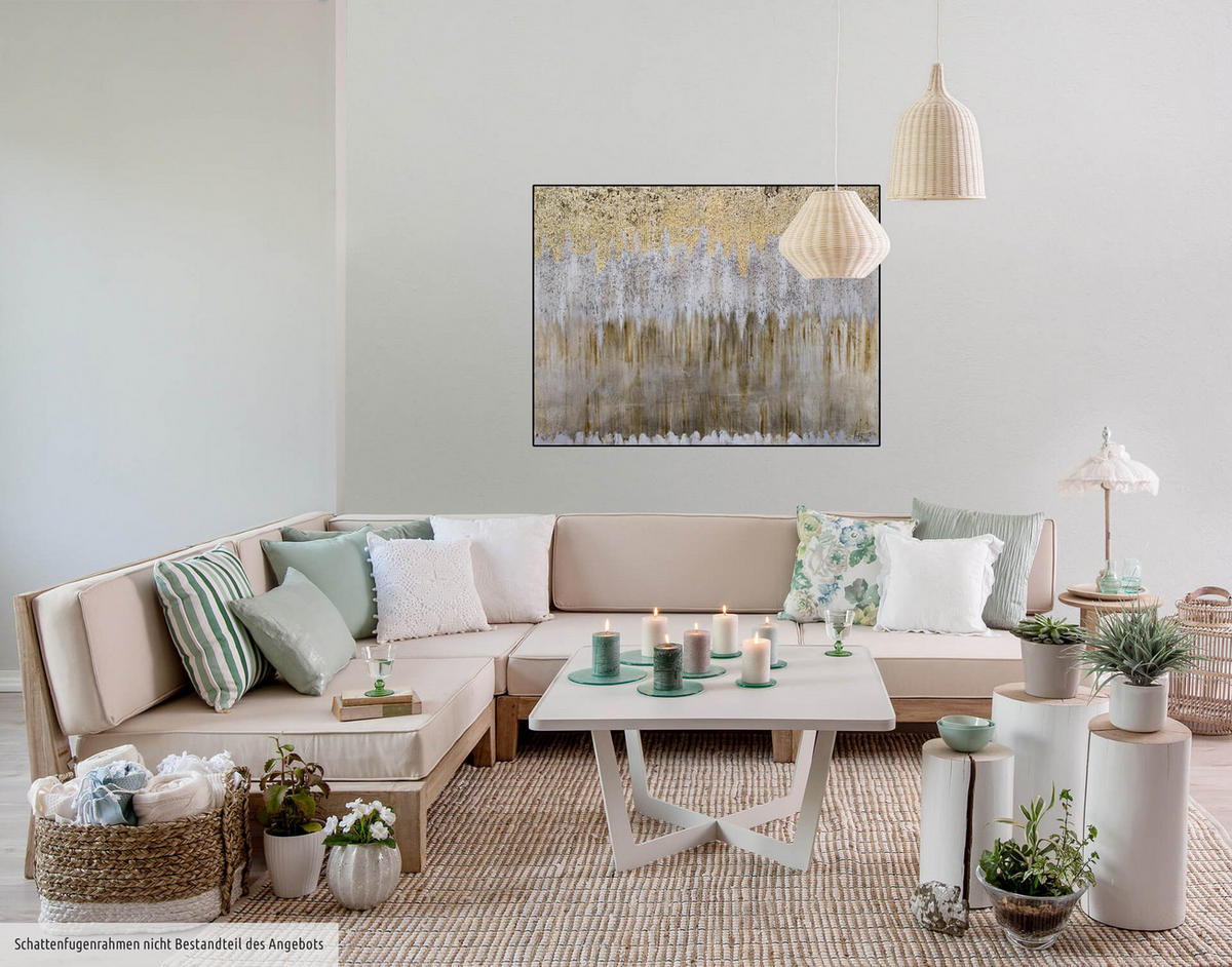 OLEJOMAĽBA 100/75 cm, Zvieratá - zlatá, drevo/textil (100/75cm) - KUNSTLOFT