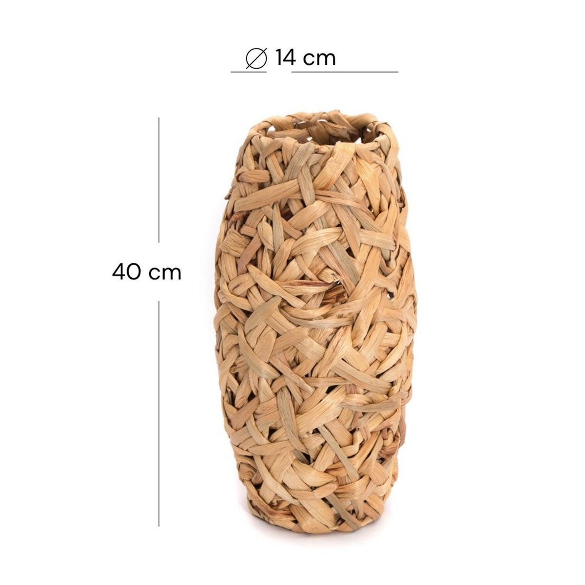 VASE Calida 40 cm, Wasserhyazinthe naturfarben - Naturfarben, Naturmaterialien (40cm) - CREEDWOOD