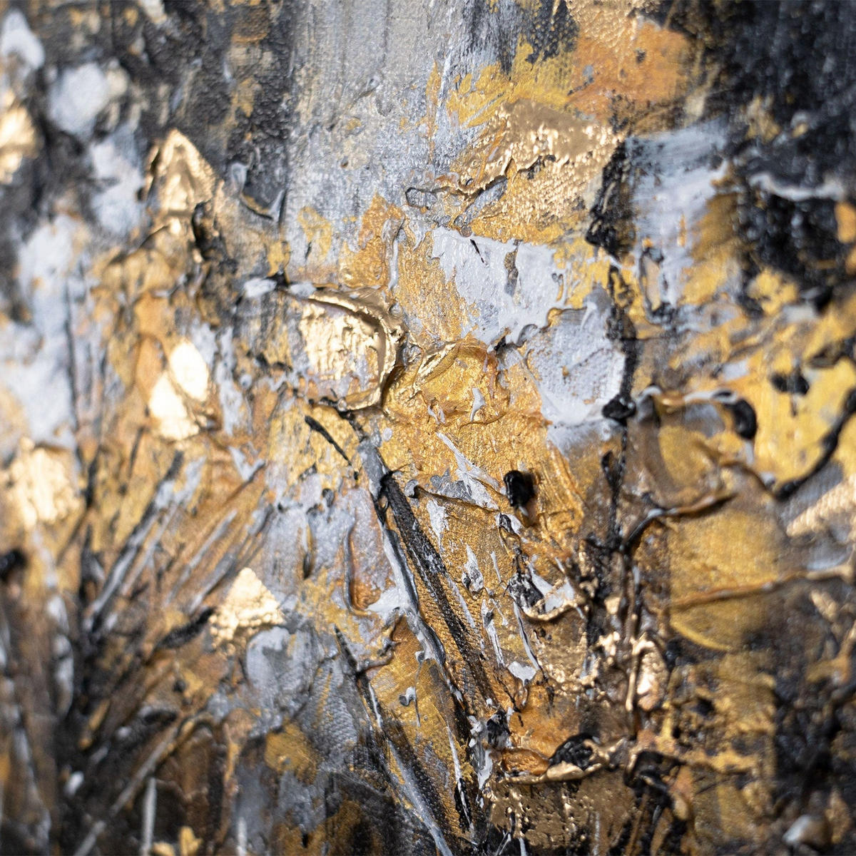 GEMÄLDE Goldener Abend auf Keilrahmen 115x50 cm - Schwarz, Holz (115/50cm) - YS-art gallery