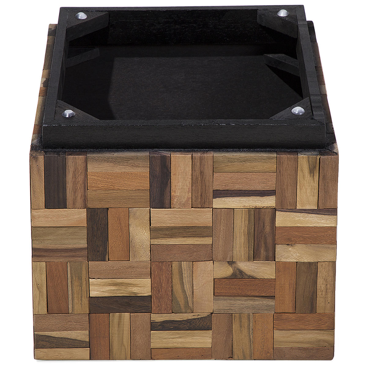 COUCHTISCH Teakholz braun quadratisch 45/45 cm Gameti - Dunkelbraun, Holz (45/45/40cm) - Beliani