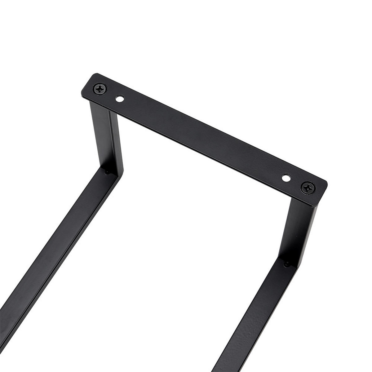 HANDTUCHREGAL 21/14.5/71 cm Wandmontage Haken Kohlenstoffstahl Schwarz - Schwarz, Metall (21/71/14.5cm) - Livingandhome