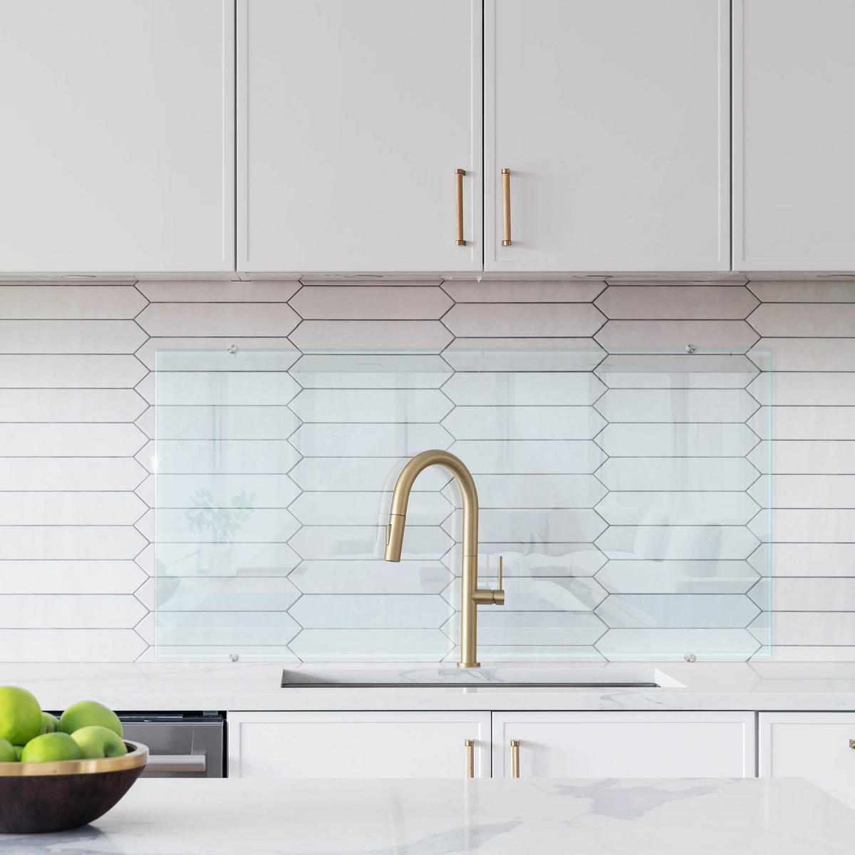 KÜCHENRÜCKWAND 120 x 60 cm Transparente Glasplatte - Transparent, Glas (120/60/0.4cm) - TULUP