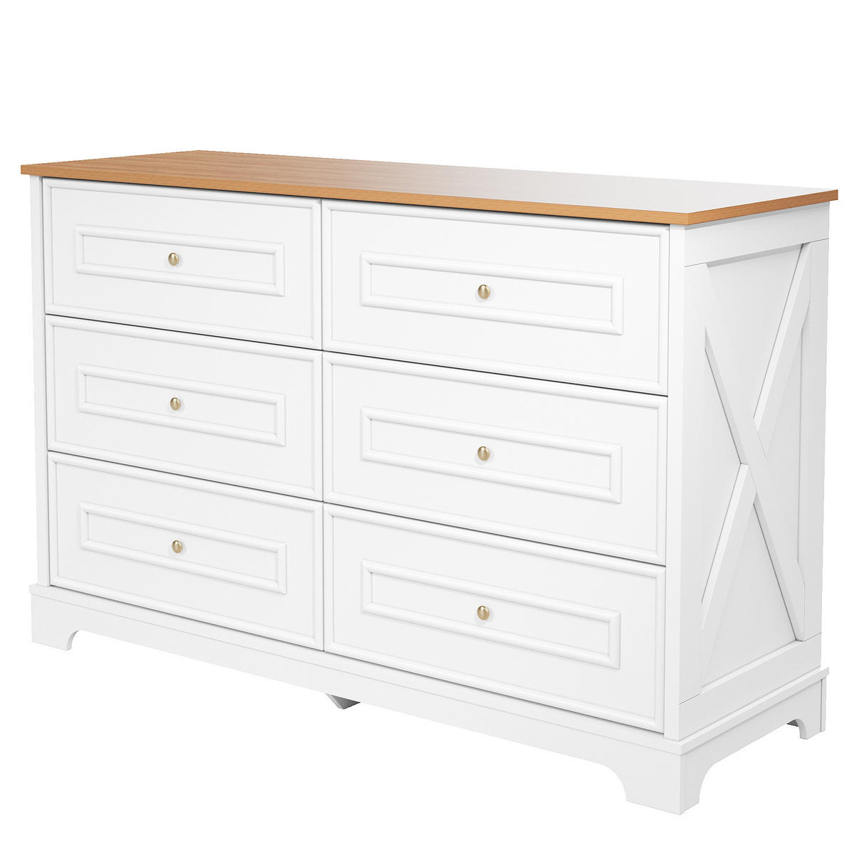 SIDEBOARD 140/40/70 cm mit LED-Beleuchtung, 3 Schubladen und Glastüren aus gehärtetem Glas, Zementgrau - Grau, Holzwerkstoff (140/70/40cm) - Redom