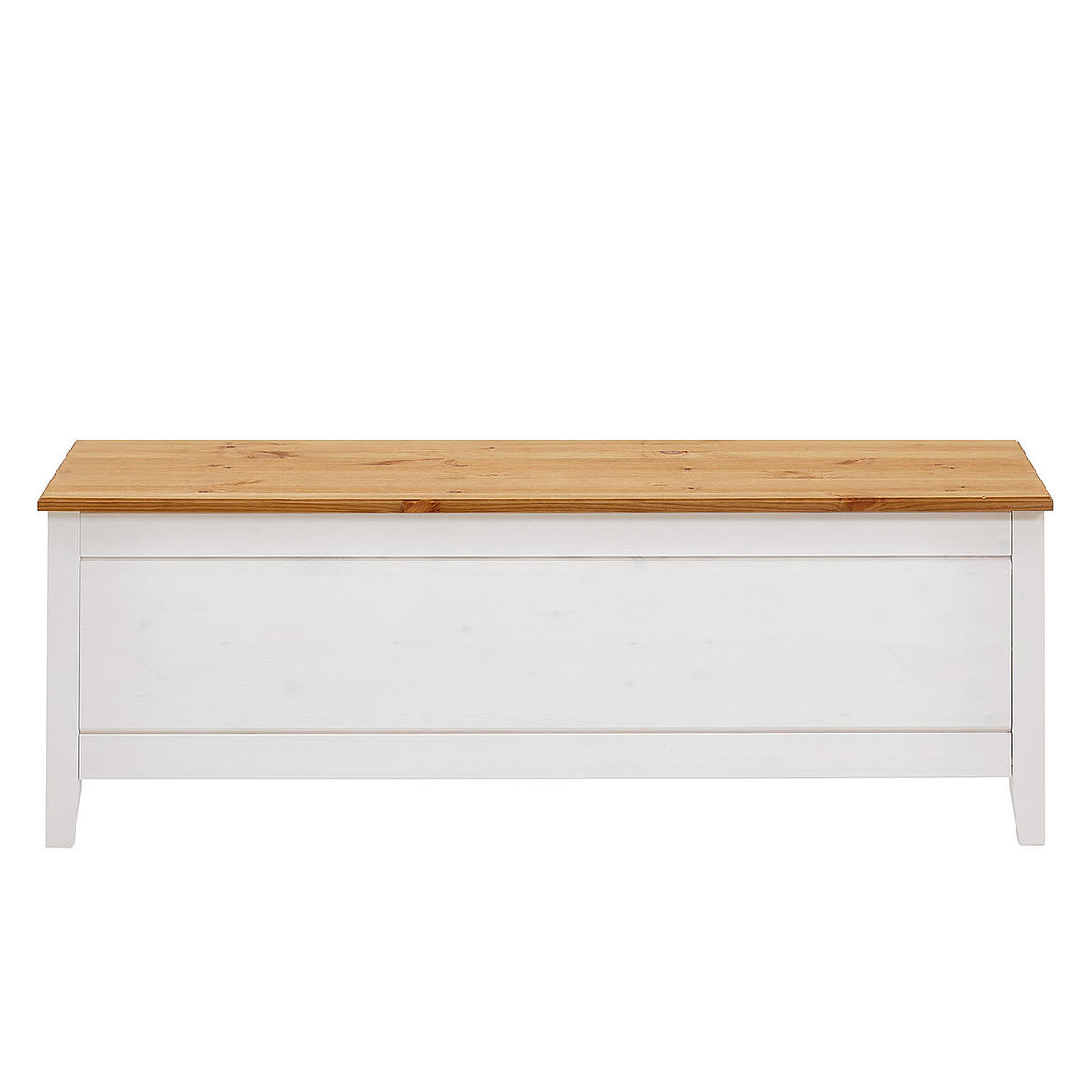 BETTTRUHE - Kiefer massiv - Weiß, Holz (136/47/38cm) - home24