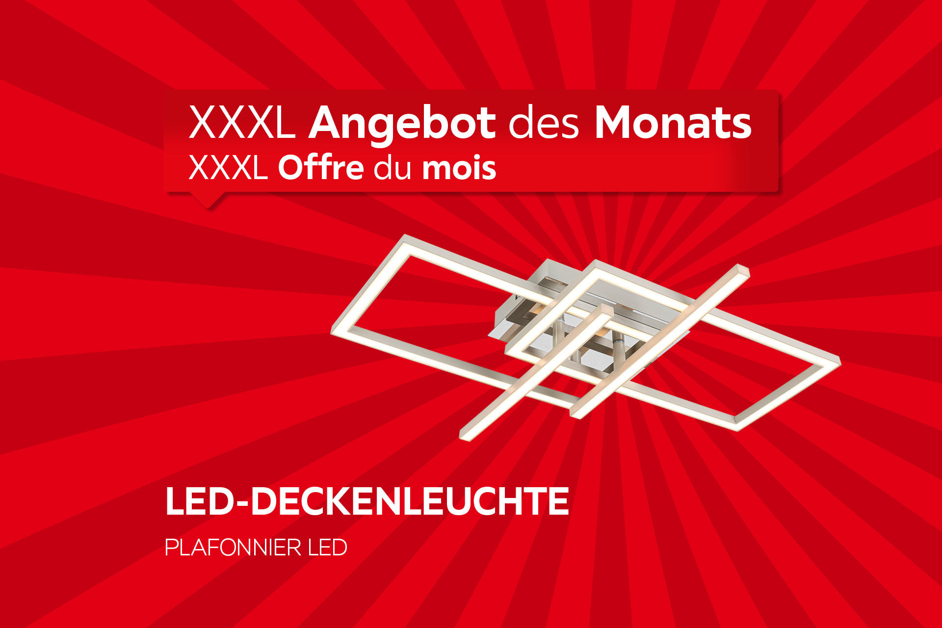 XXXL Angebot des Monats - LED Deckenleuchte