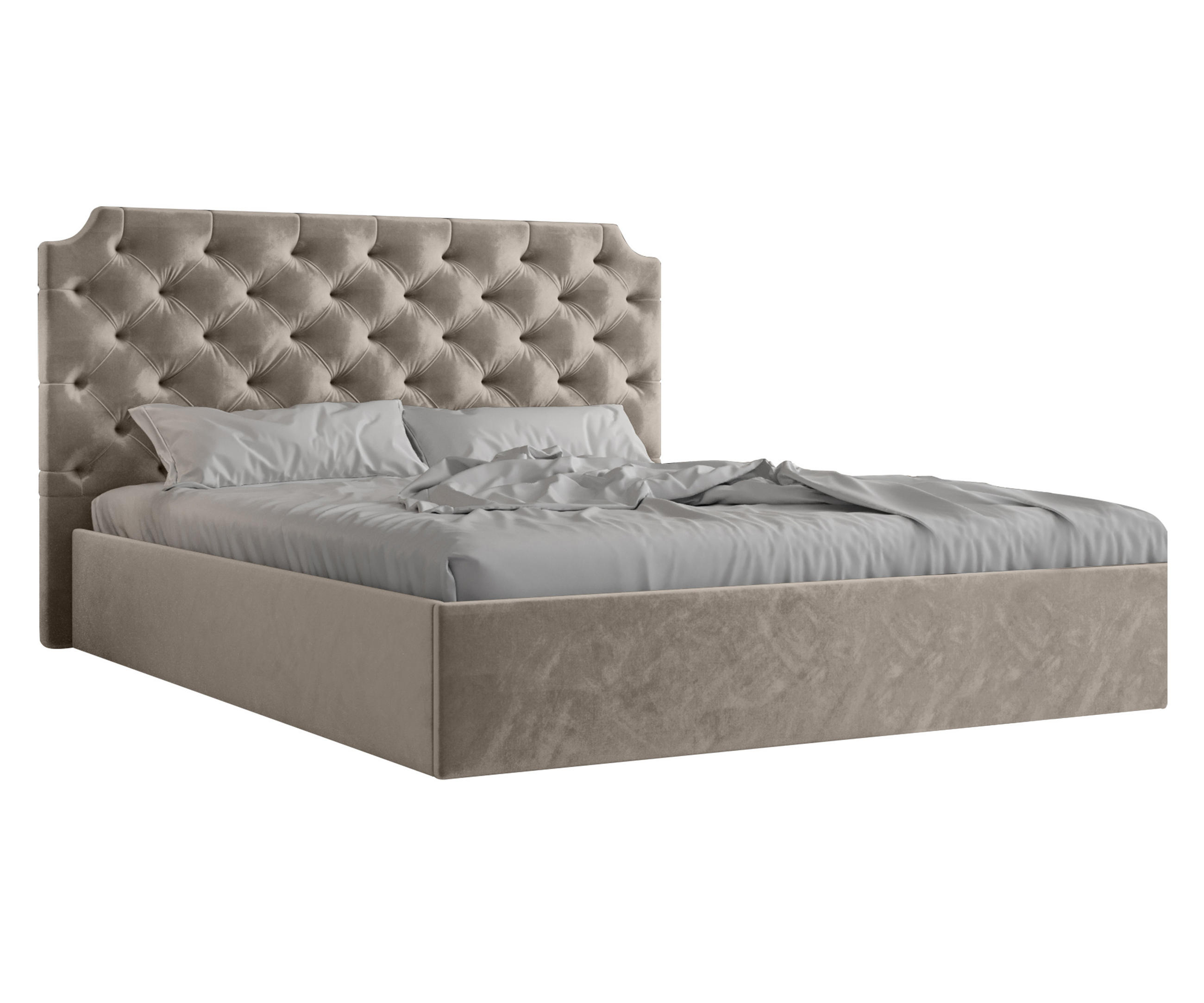 AX Living Polsterbett Beige 140x200 cm