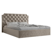 POLSTERBETT Tybilla 180/200 cm in Beige – mit Bettkasten und luxuriösem Stil - Beige/Schwarz, Holz/Holzwerkstoff (180/200cm) - AX Living