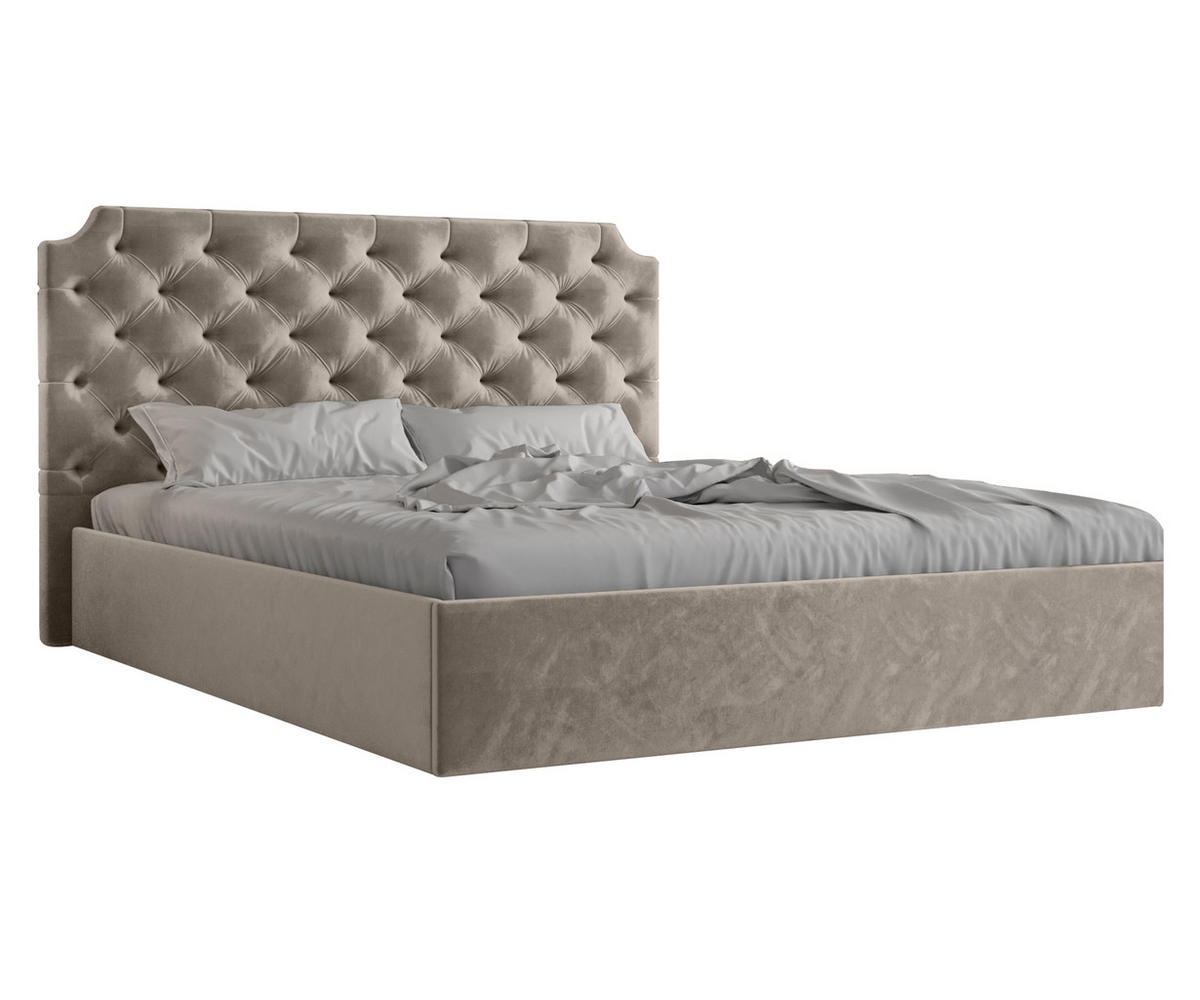 POLSTERBETT Tybilla 180/200 cm in Beige – mit Bettkasten und luxuriösem Stil - Beige/Schwarz, Holz/Holzwerkstoff (180/200cm) - AX Living