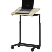 BEISTELLTISCH 55/36/62,5-82,5 cm höhenverstellbar, neigbare Tischplatte und Rollen, Eiche - Eichefarben, Holzwerkstoff (55/36/82.5cm) - Redom