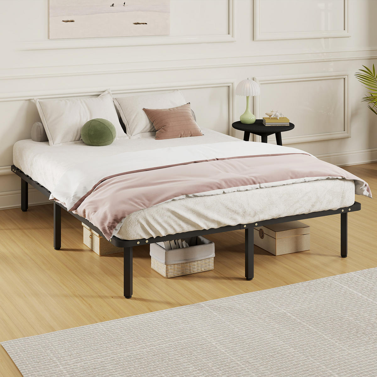 BETT 160x200 cm DE-14629 mit Lattenrost und Stauraum Schwarz - Schwarz, Holzwerkstoff (160/200cm) - ComfortXL