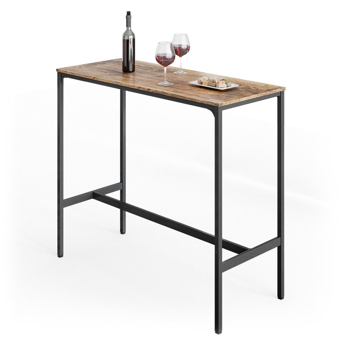 BARTISCH Fyrk Antikholz 120 x 50 cm - Alteiche/Schwarz, Holzwerkstoff (120/105/50cm) - Vicco