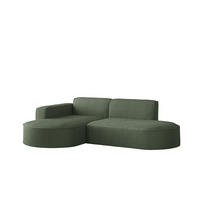 ECKSOFA Palma Xs In Scala - Grün, Holzwerkstoff/Textil (236/165cm) - Fun Möbel