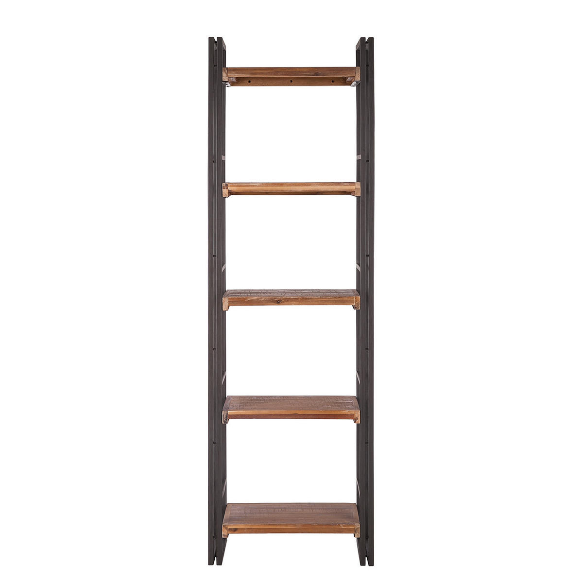 REGAL - Akazie massiv / Metall - Akaziefarben, Holz (60/190/35cm) - home24