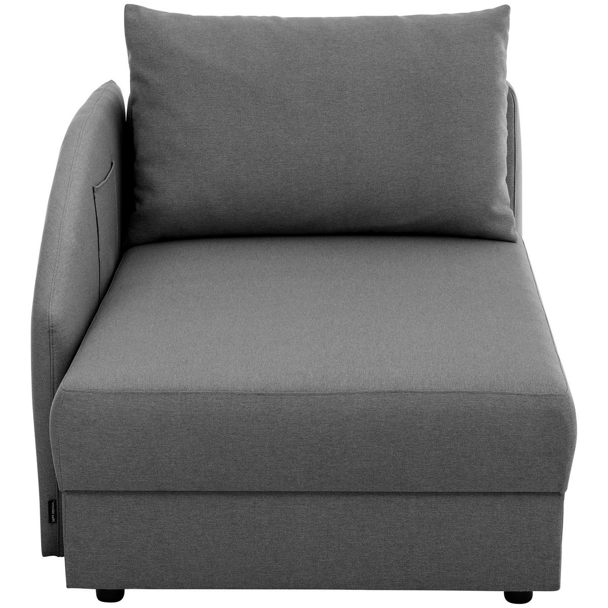 RECAMIERE Armlehne rechts Kalila Flachgewebe anthrazit - Anthrazit, Kunststoff (154/86/93cm) - 58aufmkessel