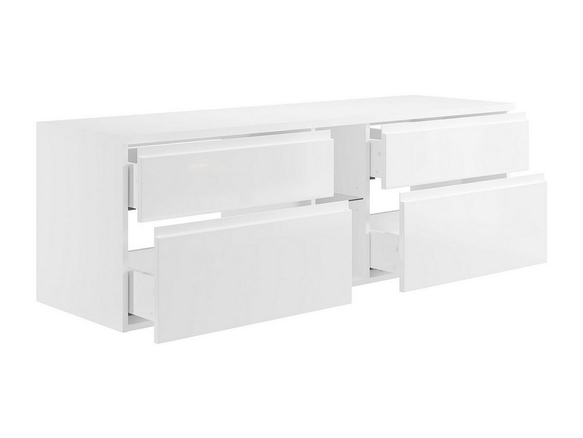 WASCHBECKENUNTERSCHRANK hängend - Weiß - 150 cm - MAGDALENA II - Weiß, Holz (150/46/50cm) - Vente-Unique