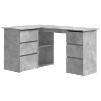 ECKSCHREIBTISCH Betongrau 145x100x76 cm Holzwerkstoff - Grau, Holzwerkstoff (145/100/76cm) - furnicato