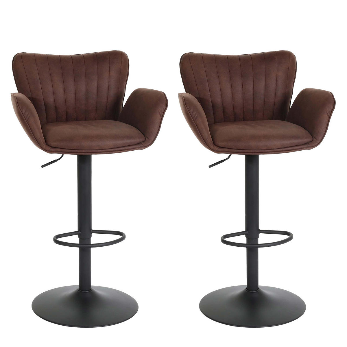 BAROVÁ ŽIDLE Tmavě hnědá - tmavě hnědá, textil (50/110/45cm) - MCW