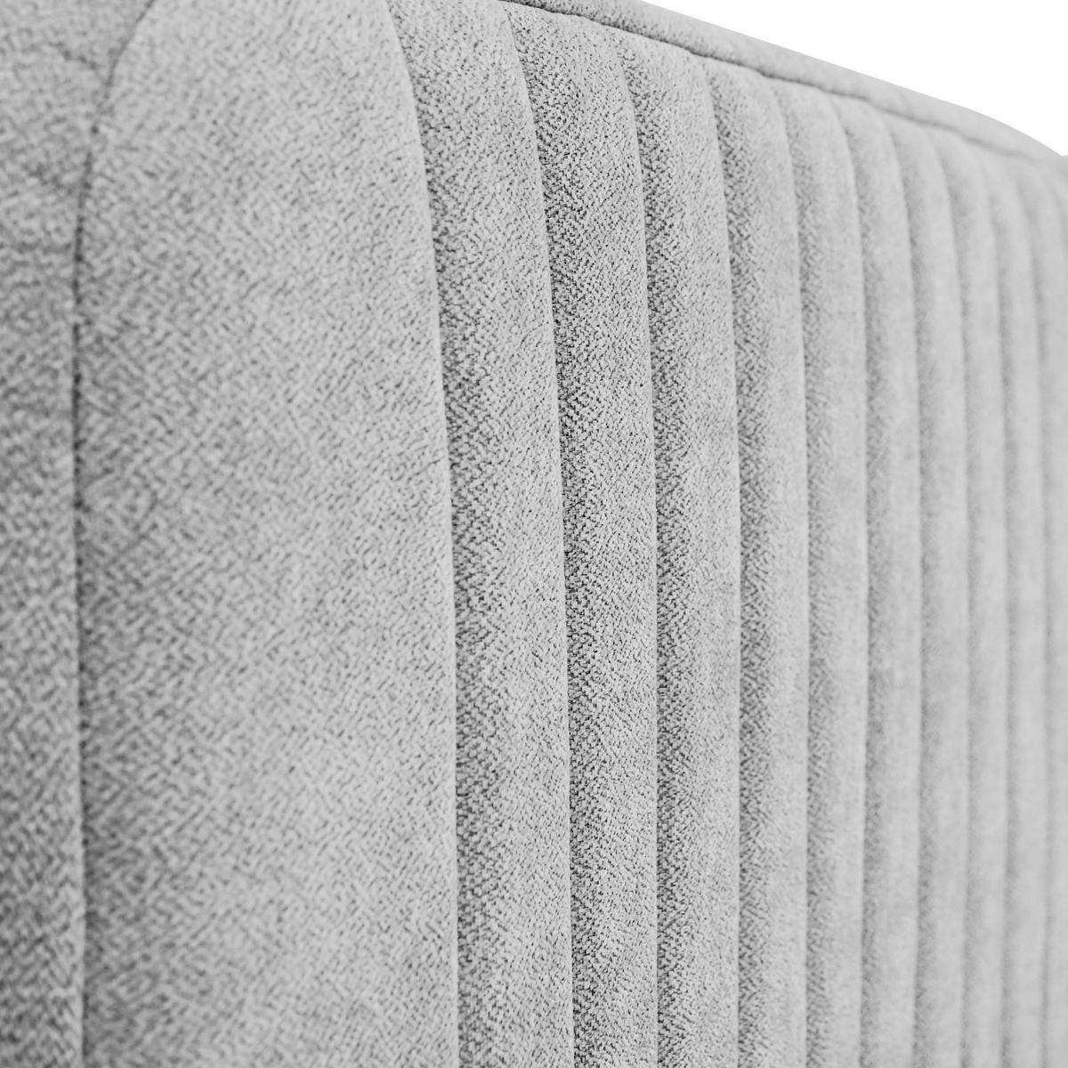 POLSTERBETT Lami 90x200, Einzelbett mit Bettkasten und Taschenfedernmatratze 20 cm, Hellgrau - Hellgrau/Schwarz, Textil/Metall (90/200cm) - Beautysofa