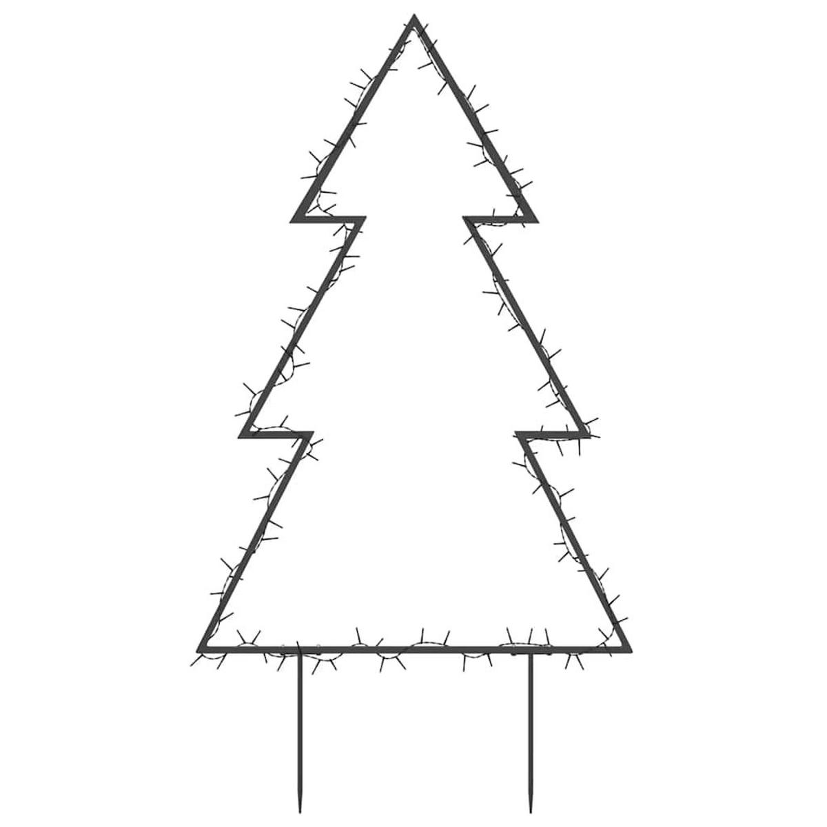 WEIHNACHTSBAUM Mit Erdspiessen Und 115 Leds 90 Cm - Schwarz, Kunststoff (62/115/2cm) - vidaXL