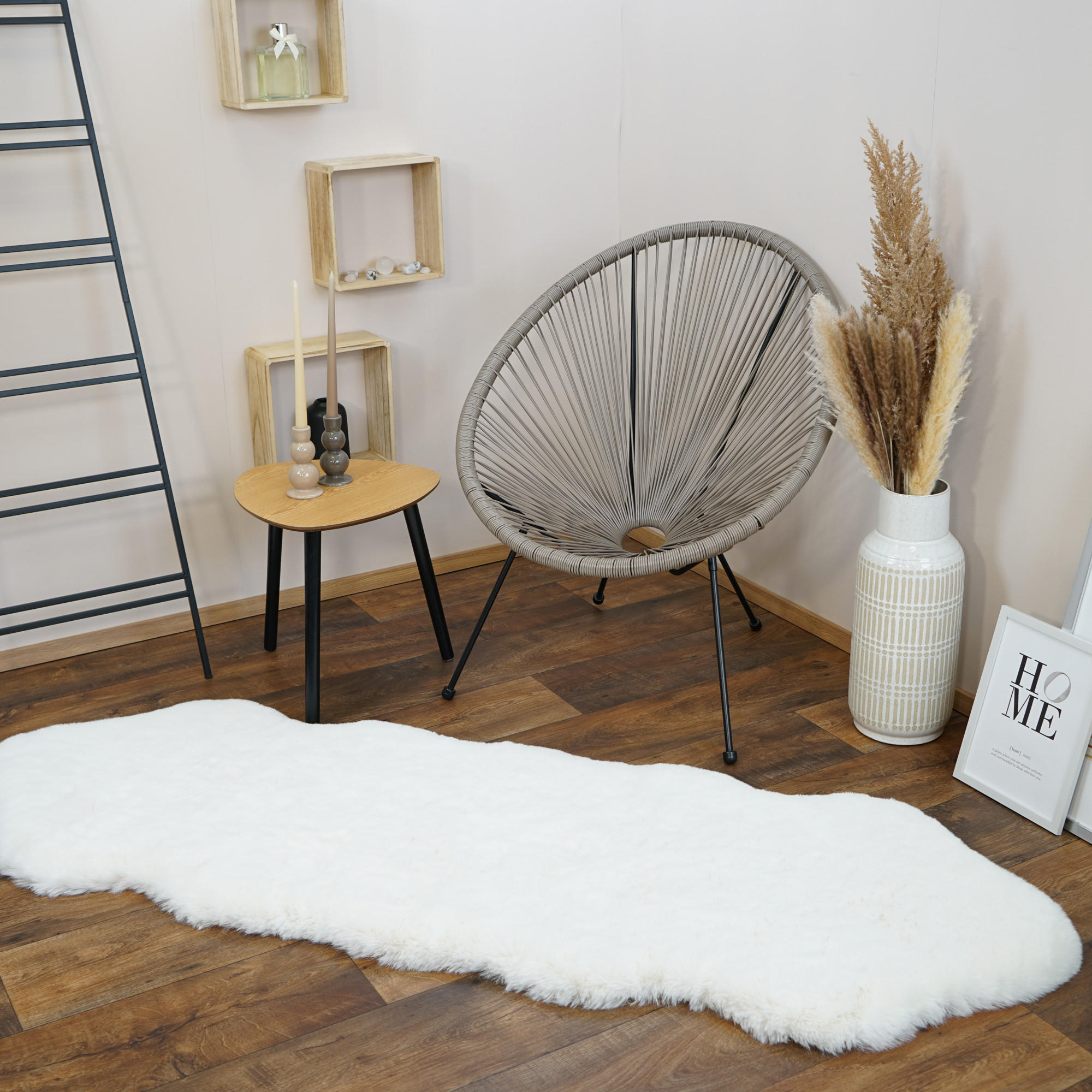 KUNSTFELLTEPPICH SHEEPSKIN 60/180 cm Ivory - Creme, Fell (60/180cm) - Consilio Concept
