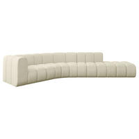ECKSOFA modulares Sofa Tilmo-L1 - 399x194x70 cm Beige - Beige, Holzwerkstoff/Textil (399/194cm) - ALTDECOR