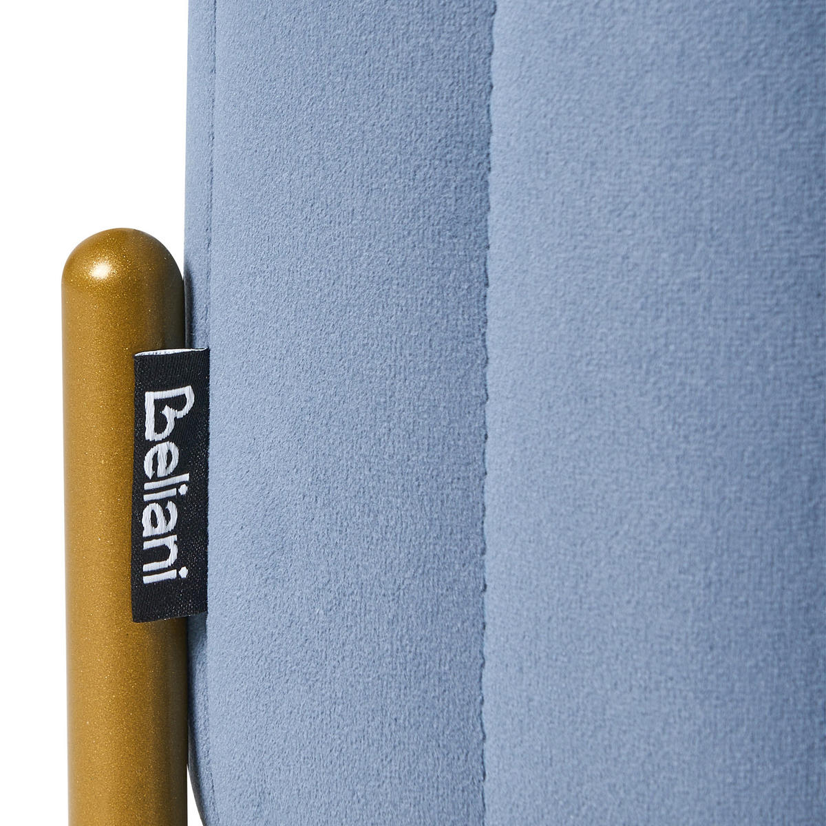 HOCKER Samtstoff Blau Utah - Blau, Textil (47/43/47cm) - Beliani