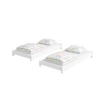 STAPELBETTEN 2-er Set Sendi 180x80 weiß - Weiß, Holzwerkstoff - LUKDOM