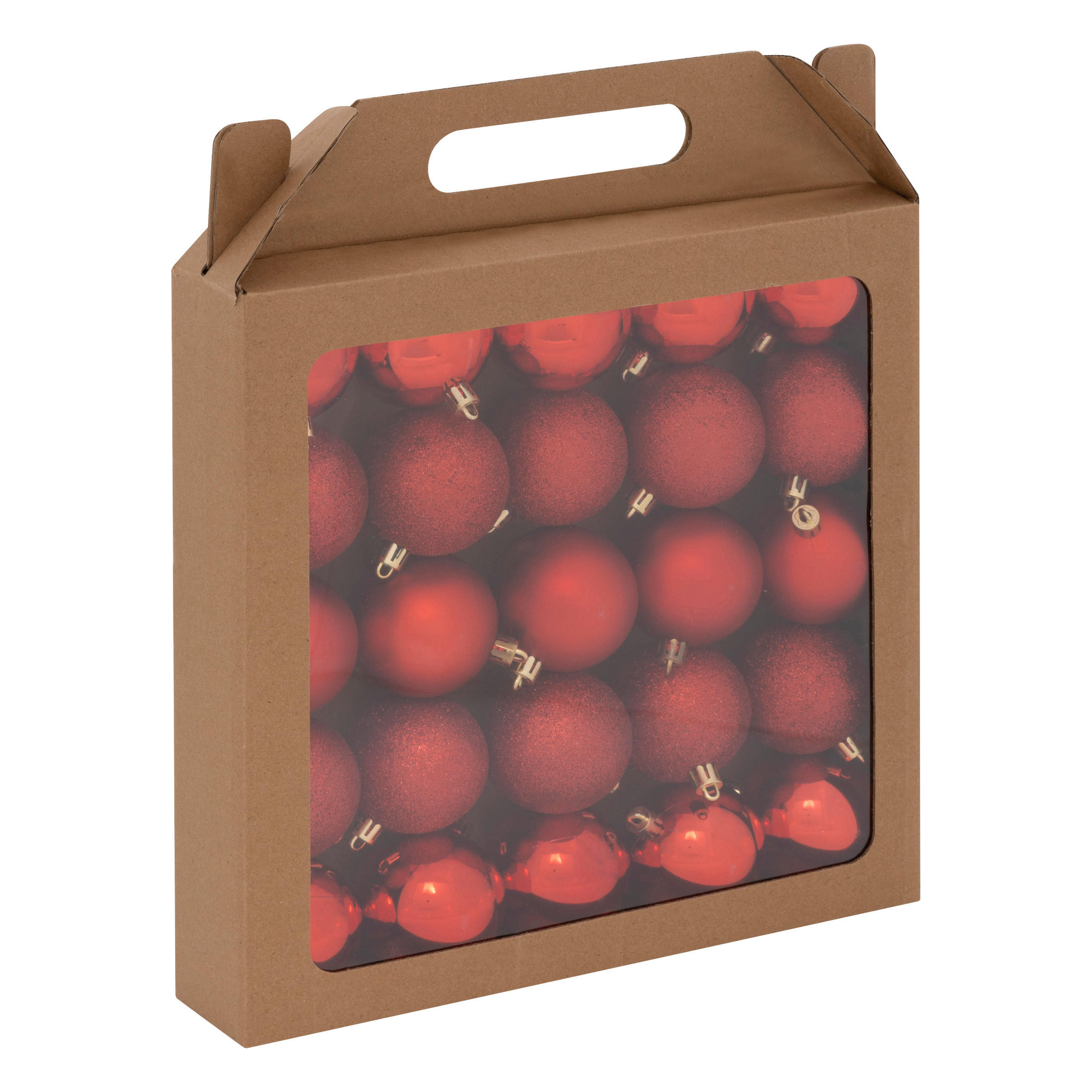 CHRISTBAUMKUGELN 25er-Set Ø 6 cm - Rot, Kunststoff (6/7.2/6cm) - Atmosphera Createur d´interieur