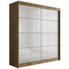 KLEIDERSCHRANK PEKA III - 200 cm - Braun|Weiß - Braun/Weiß, Holzwerkstoff (200/215/61cm) - ALTDECOR