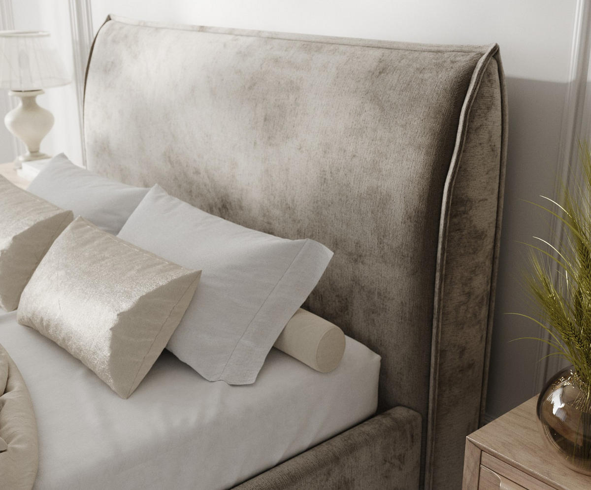 POLSTERBETT Mira 120/200 cm Beige im Lotta Stoff - Beige/Naturfarben, Holz/Holzwerkstoff (120/200cm) - AltaBeds